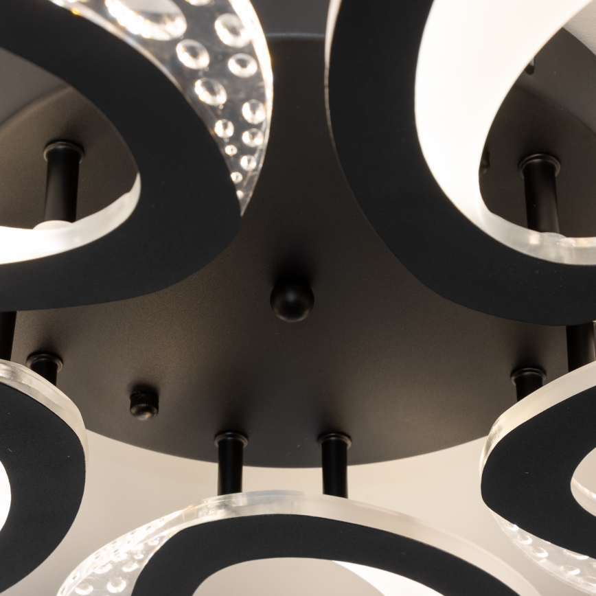 Brilagi - LED Ściemnialny żyrandol natynkowy TWIST LED/65W/230V 3000-6500K czarny + pilot zdalnego sterowania