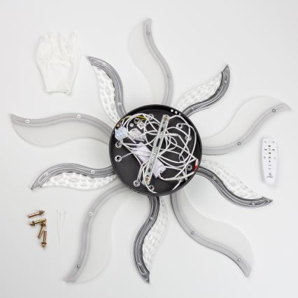 Brilagi - LED Ściemnialny żyrandol natynkowy TWIST LED/65W/230V 3000-6500K czarny + pilot zdalnego sterowania