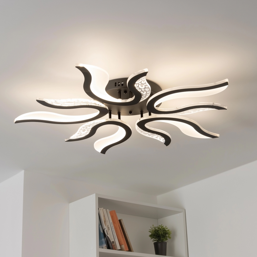 Brilagi - LED Ściemnialny żyrandol natynkowy TWIST LED/65W/230V 3000-6500K czarny + pilot zdalnego sterowania