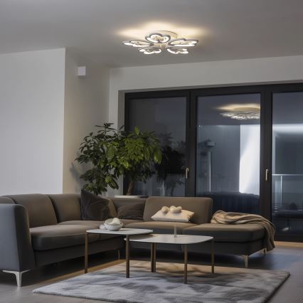 Brilagi - LED Ściemnialny żyrandol natynkowy TWIST LED/80W/230V 3000-6500K biały + pilot zdalnego sterowania