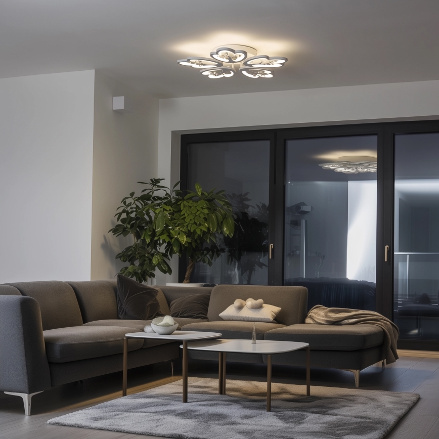 Brilagi - LED Ściemnialny żyrandol natynkowy TWIST LED/80W/230V 3000-6500K biały + pilot zdalnego sterowania