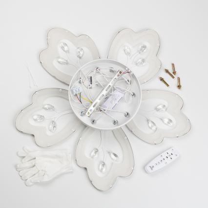 Brilagi - LED Ściemnialny żyrandol natynkowy TWIST LED/80W/230V 3000-6500K biały + pilot zdalnego sterowania