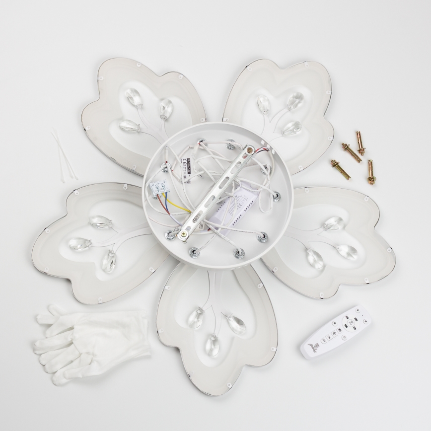 Brilagi - LED Ściemnialny żyrandol natynkowy TWIST LED/80W/230V 3000-6500K biały + pilot zdalnego sterowania