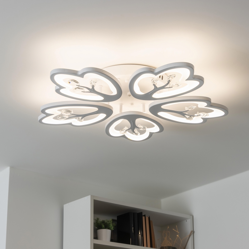 Brilagi - LED Ściemnialny żyrandol natynkowy TWIST LED/80W/230V 3000-6500K biały + pilot zdalnego sterowania