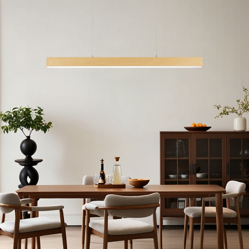 Brilagi - LED ściemnialny żyrandol SLEEKLINE SMART LED/40W/230V Wi-Fi Tuya dekor dębu + pilot zdalnego sterowania