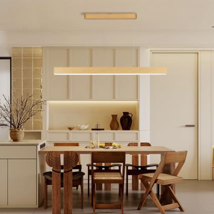 Brilagi - LED ściemnialny żyrandol SLEEKLINE SMART LED/40W/230V Wi-Fi Tuya dekor dębu + pilot zdalnego sterowania