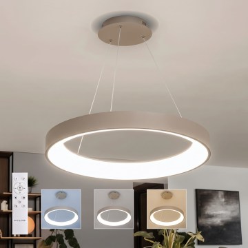 BRILAGI - LED ściemnialny żyrandol wiszący na linkach FALCON II LED/99W/230V 3000-6500K Ø 60 cm beżowy + zdalne sterowanie