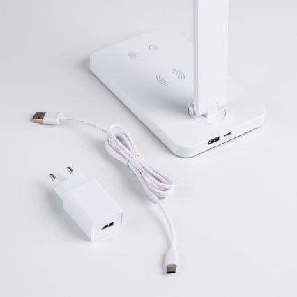 Brilagi - Lampka stołowa LED ściemniana z dotykowym sterowaniem i bezprzewodowym ładowaniem Qi MODO CHARGE LED/7W/5V 3000/4000/6000K biała