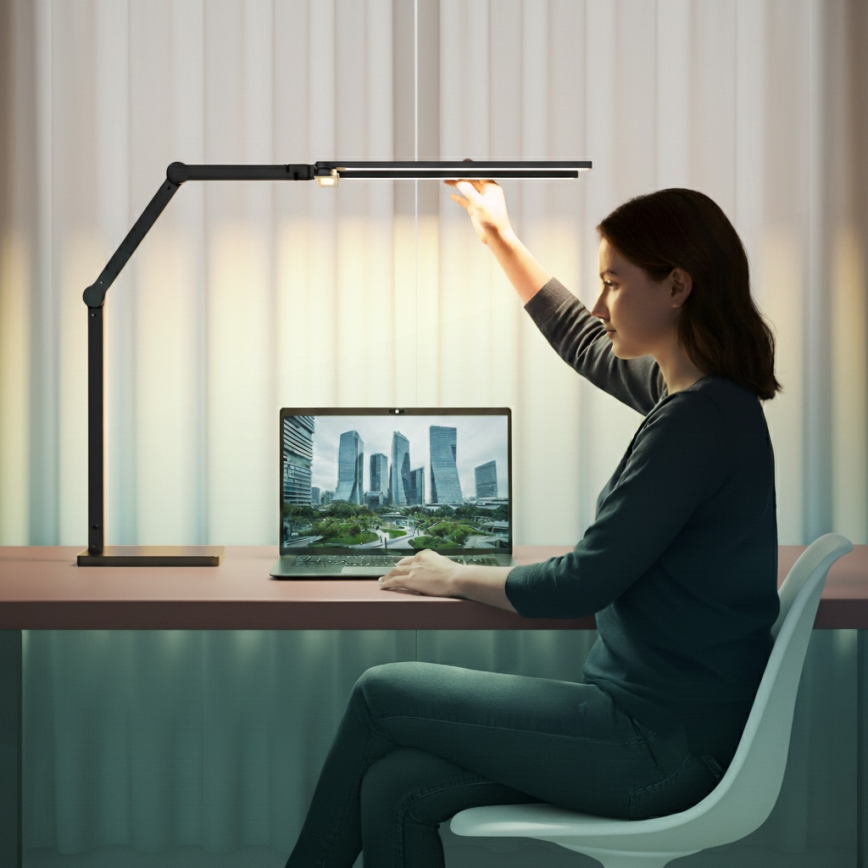 Brilagi - Ściemniana dotykowa lampka biurkowa LED VARIO, 24W, 230V, 3000–6500K, CRI 92, czarna