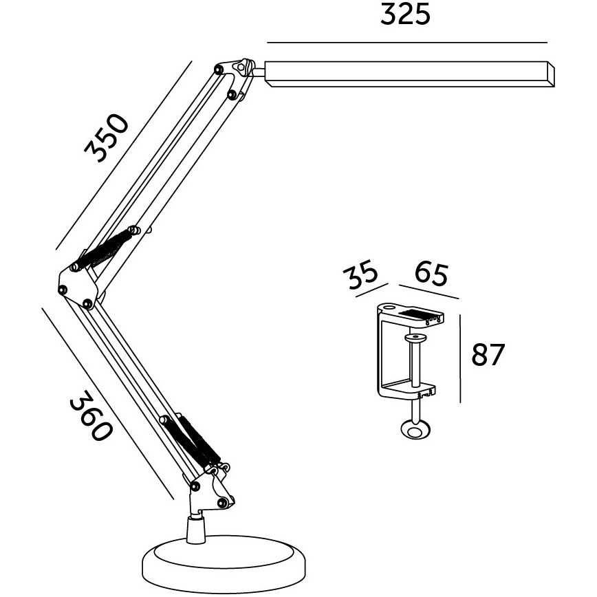Brilagi - LED ściemniana lampa biurkowa 2 w 1 USB VARIO LED/14W/5V 3000-6000K czarna