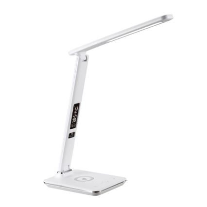 Brilagi - LED ściemnialna lampa stołowa z bezprzewodowym ładowaniem QI i USB REGINA LED/8,5W/230V biała