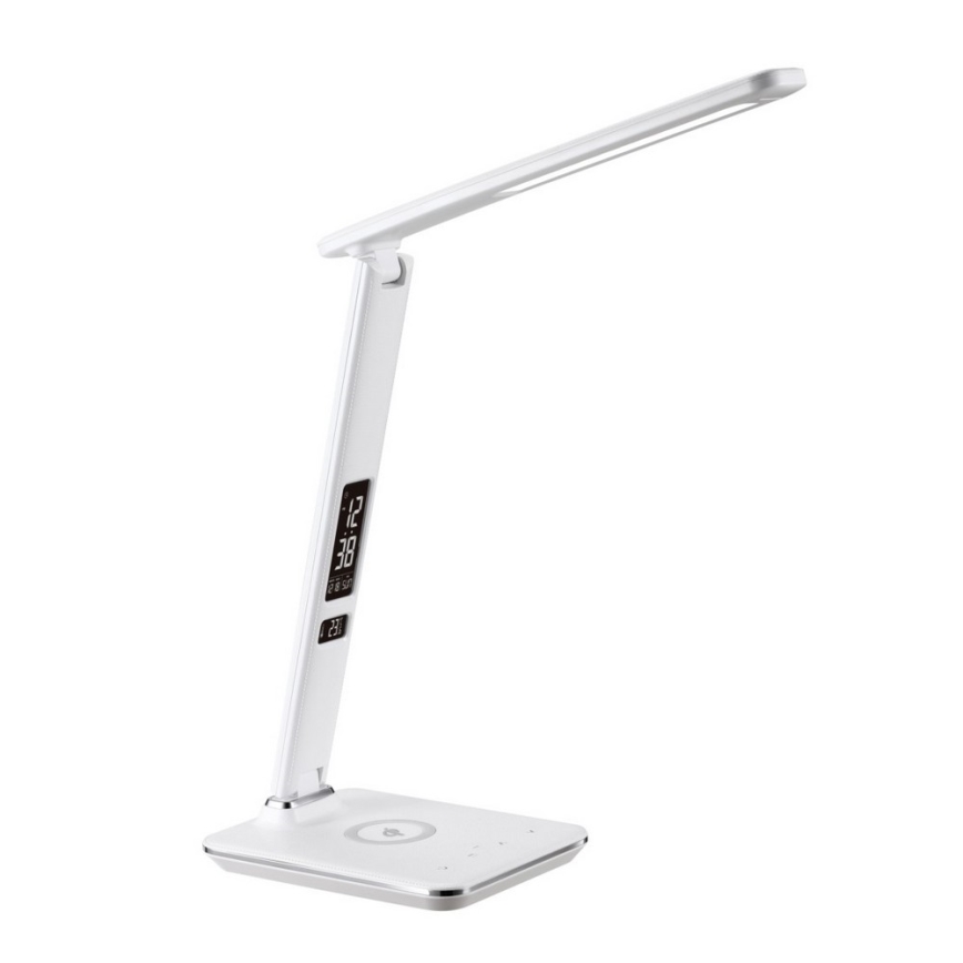 Brilagi - LED ściemnialna lampa stołowa z bezprzewodowym ładowaniem QI i USB REGINA LED/8,5W/230V biała