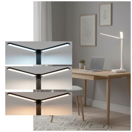 Brilagi - LED ściemniana lampka biurkowa MODO DUO LED/8W/5V 3000/4000/6500K biała