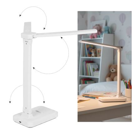 Brilagi - LED ściemniana lampka biurkowa MODO DUO LED/8W/5V 3000/4000/6500K biała
