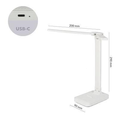 Brilagi - LED ściemniana lampka biurkowa MODO DUO LED/8W/5V 3000/4000/6500K biała
