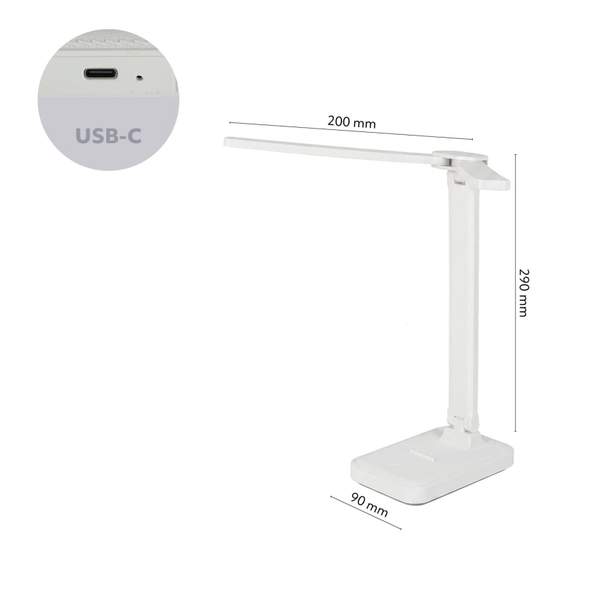 Brilagi - LED ściemniana lampka biurkowa MODO DUO LED/8W/5V 3000/4000/6500K biała