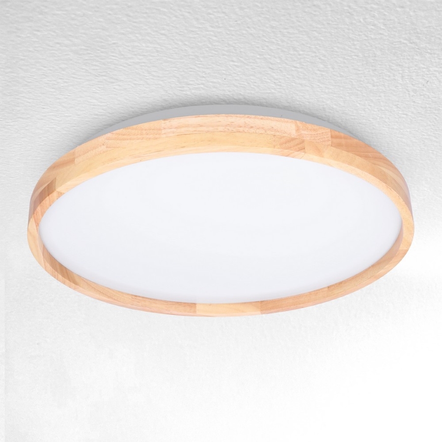 Brilagi - LED Regulowane natynkowe oświetlenie sufitowe ALSON LED/48W/230V 3000-6500K dąb śr. 39,5 cm + pilot do zdalnego sterowania