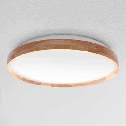 Brilagi - LED Regulowane natynkowe oświetlenie sufitowe ALSON LED/48W/230V 3000-6500K dąb śr. 39,5 cm + pilot do zdalnego sterowania