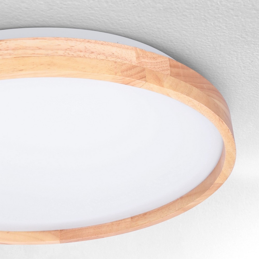 Brilagi - LED Regulowane natynkowe oświetlenie sufitowe ALSON LED/48W/230V 3000-6500K dąb śr. 39,5 cm + pilot do zdalnego sterowania