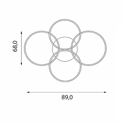 Brilagi - LED Regulowane natynkowe oświetlenie sufitowe ORBITS LED/52W/230V 3000-6000K + pilot zdalnego sterowania