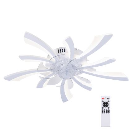 Brilagi - LED Ściemniany plafon z wentylatorem LED/50W/230V 3000-6500K biały + pilot zdalnego sterowania