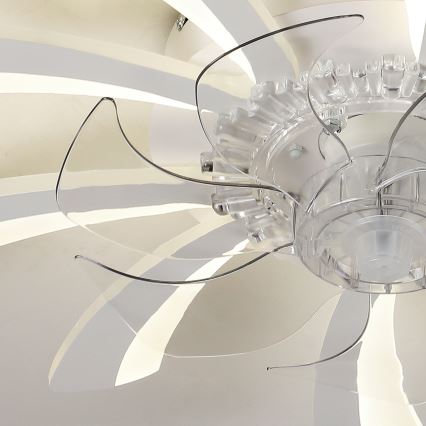 Brilagi - LED Ściemniany plafon z wentylatorem LED/50W/230V 3000-6500K biały + pilot zdalnego sterowania