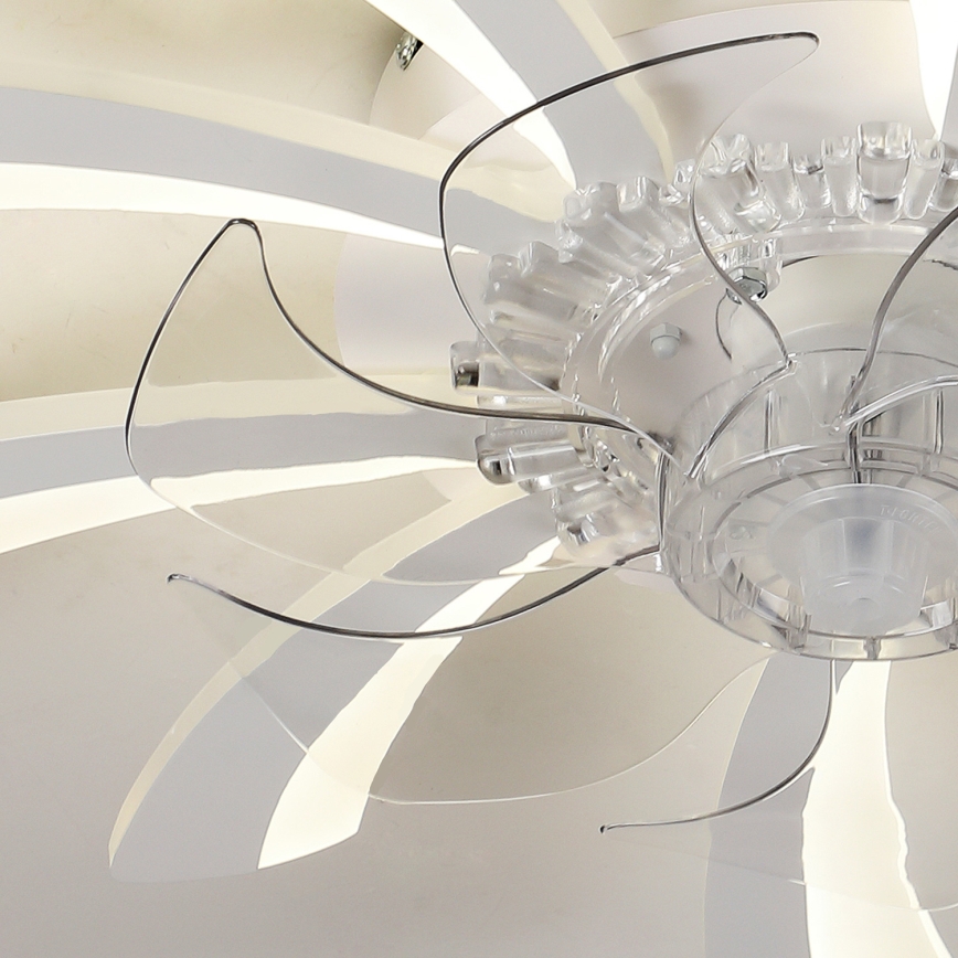 Brilagi - LED Ściemniany plafon z wentylatorem LED/50W/230V 3000-6500K biały + pilot zdalnego sterowania