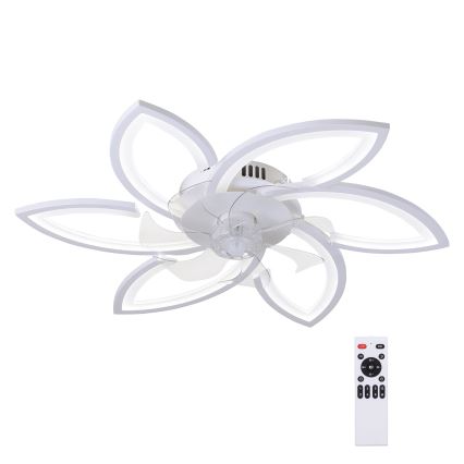 Brilagi - LED Ściemniany plafon z wentylatorem LED/50W/230V 3000-6500K biały + pilot zdalnego sterowania