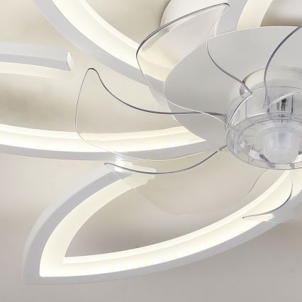 Brilagi - LED Ściemniany plafon z wentylatorem LED/50W/230V 3000-6500K biały + pilot zdalnego sterowania
