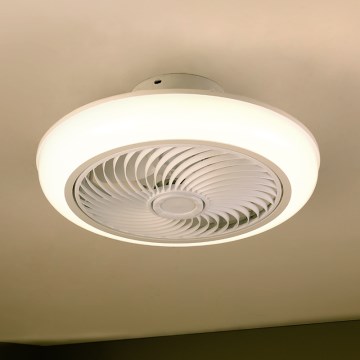 Brilagi - LED Ściemniany plafon z wentylatorem LED/30W/230V 3000-6500K biały + pilot zdalnego sterowania