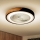 Brilagi - LED Ściemniany plafon z wentylatorem LED/30W/230V 3000-6500K czarny/dąb + pilot zdalnego sterowania