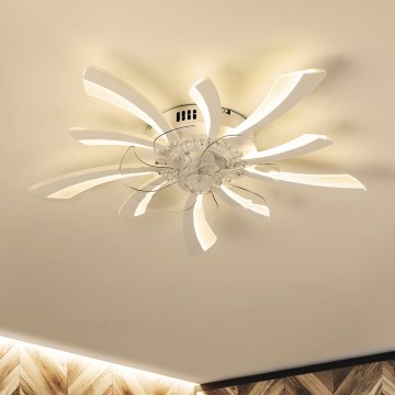 Brilagi - LED Ściemniany plafon z wentylatorem LED/50W/230V 3000-6500K biały + pilot zdalnego sterowania