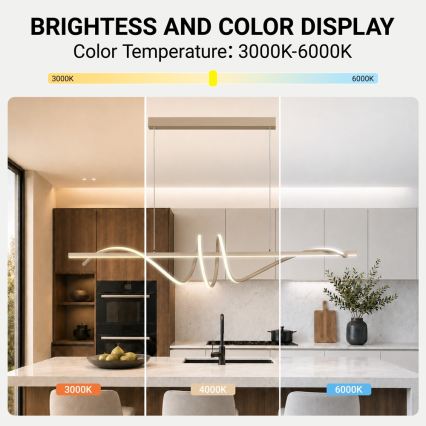 BRILAGI - LED ściemnialny żyrandol na lince SIGNATURE LED/50W/230V 3000-6000K 120 cm beżowy + zdalne sterowanie