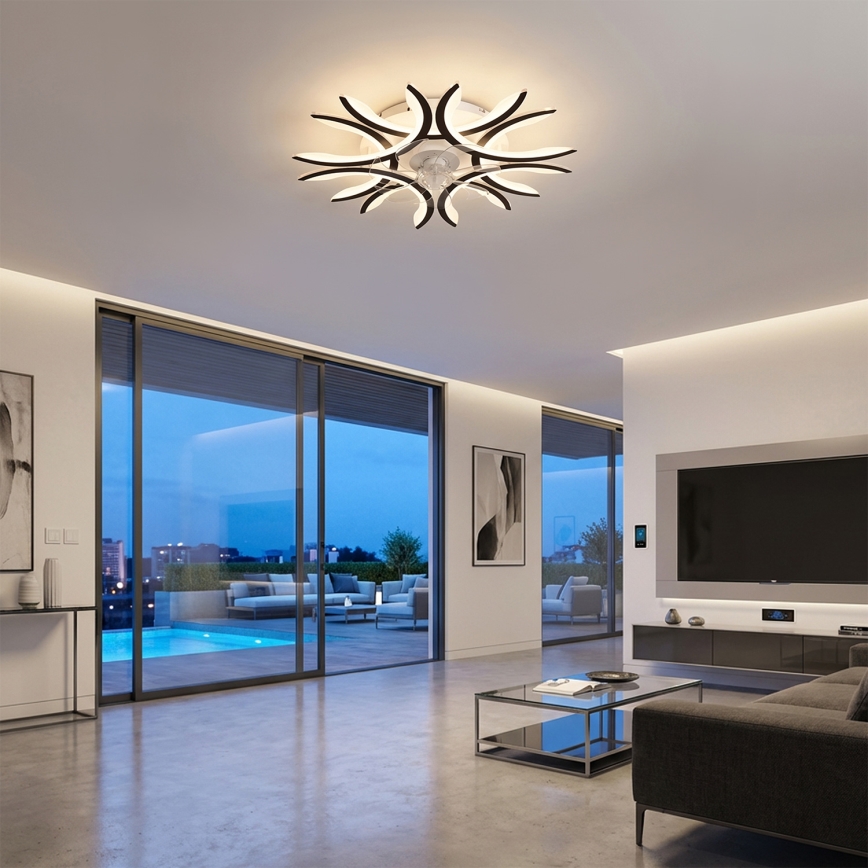 Brilagi - ściemnialny wentylator sufitowy LED/70W/230V śr. 76 cm czarny + pilot zdalnego sterowania