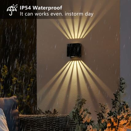 Brilagi - LED Solarna lampa ścienna BLOCK LED/2W/3,7V 1300 mAh IP44