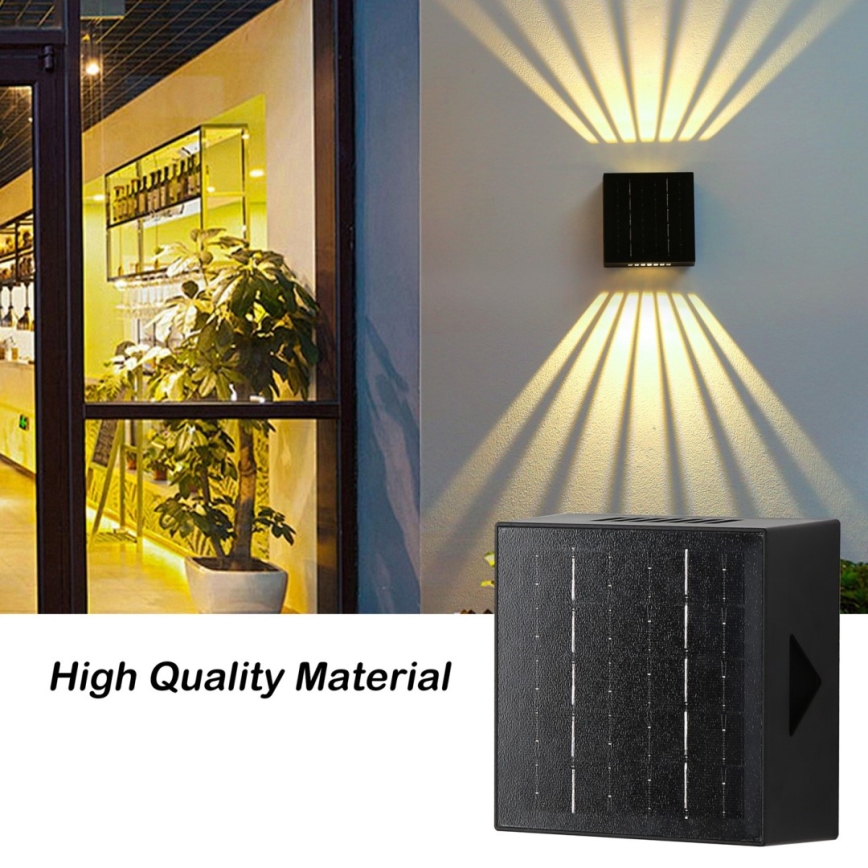 Brilagi - LED Solarna lampa ścienna BLOCK LED/2W/3,7V 1300 mAh IP44