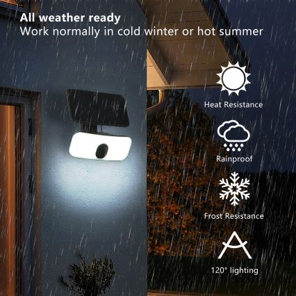 Brilagi - LED solarny kinkiet z czujnikiem ruchu i zmierzchu ROOF LED/13W/5V 4000 mAh IP65