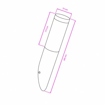 BRILAGI - LED ściemnialna zewnętrzna lampa ścienna ELIA 1xE27/6W/230V 2700-6500K IP44 matowy chrom