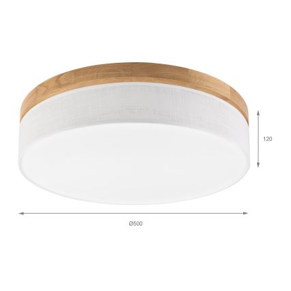 Brilagi - LED Stropní svítidlo BELLADONNA LED/36W/230V pr. 50 cm bílá/dub