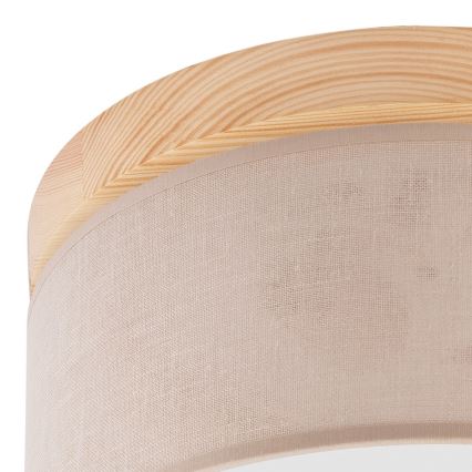 Brilagi - Lampa sufitowa LED BELLADONNA 1xE27/15W/230V śr. 30 cm beżowa/sosna