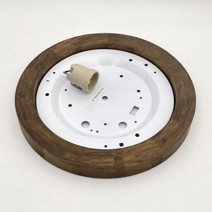 Brilagi - Lampa sufitowa LED BELLADONNA 1xE27/15W/230V śr. 30 cm biała/dąb orzechowy