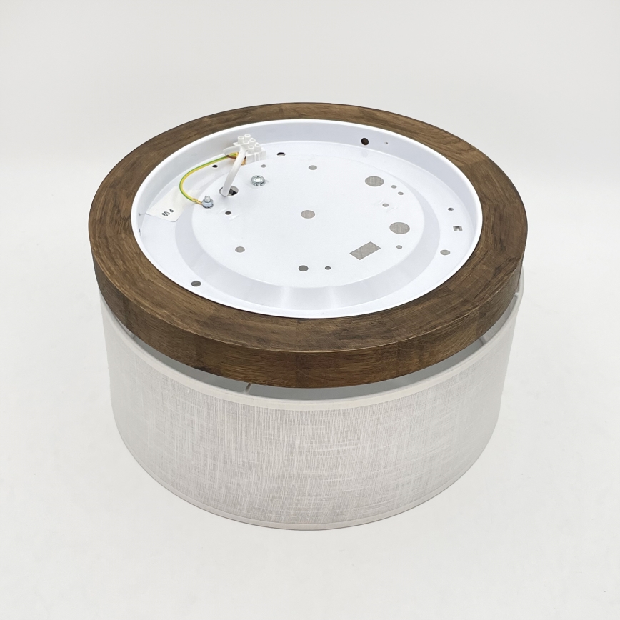 Brilagi - Lampa sufitowa LED BELLADONNA 1xE27/15W/230V śr. 30 cm biała/dąb orzechowy