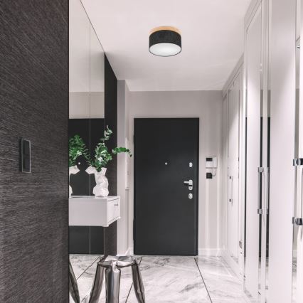 Brilagi - Lampa sufitowa LED BELLADONNA 1xE27/15W/230V śr. 30 cm czarna/sosna