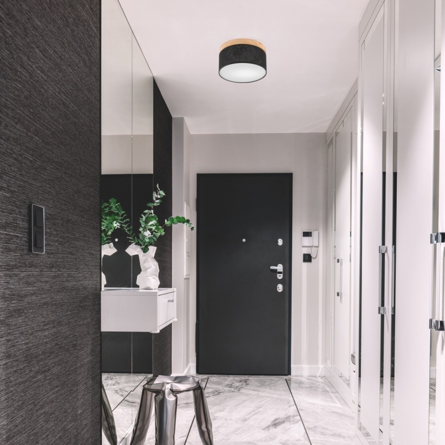 Brilagi - Lampa sufitowa LED BELLADONNA 1xE27/15W/230V śr. 30 cm czarna/sosna