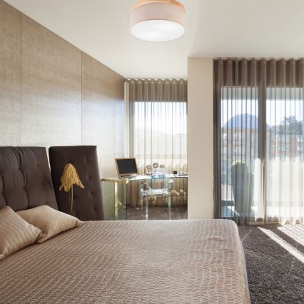 Brilagi - LED Lampa sufitowa BELLADONNA 2xE27/15W/230V śr. 40 cm beżowa/sosna