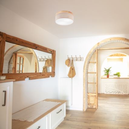 Brilagi - LED Lampa sufitowa BELLADONNA 2xE27/15W/230V śr. 40 cm beżowa/sosna