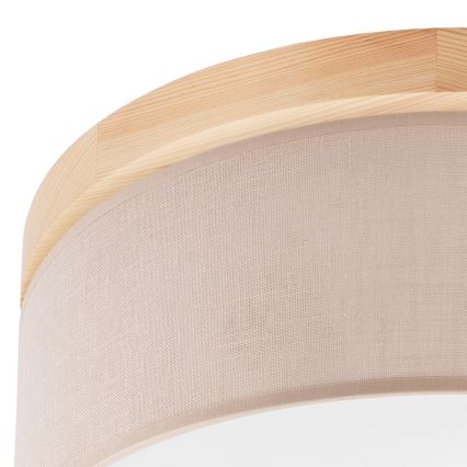 Brilagi - LED Lampa sufitowa BELLADONNA 2xE27/15W/230V śr. 40 cm beżowa/sosna