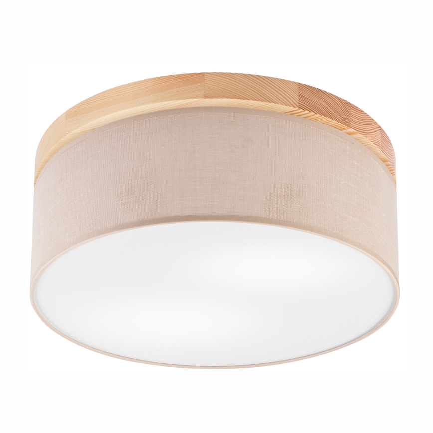 Brilagi - LED Lampa sufitowa BELLADONNA 2xE27/15W/230V śr. 40 cm beżowa/sosna