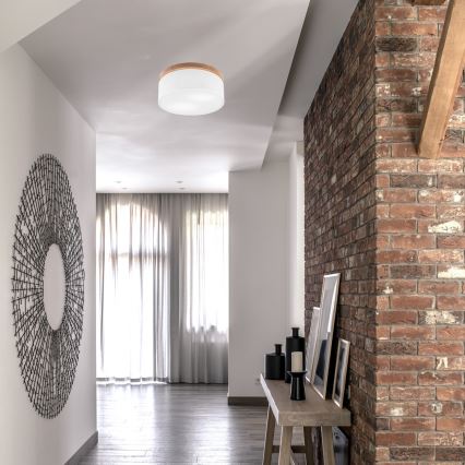Brilagi - Lampa sufitowa LED BELLADONNA 2xE27/15W/230V śr. 40 cm biała/dąb