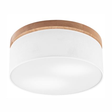 Brilagi - Lampa sufitowa LED BELLADONNA 2xE27/15W/230V śr. 40 cm biała/dąb